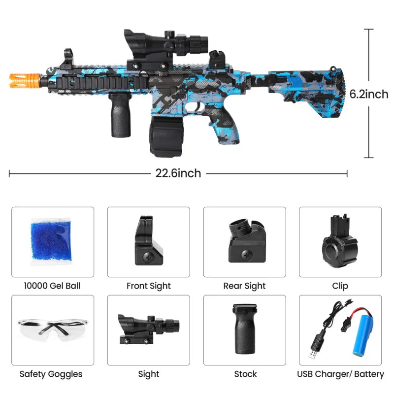 Mini Fuzíl Sniper Tático Atirador de Gel Automático